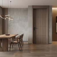 Portes en bois contemporaines de luxe à grain naturel pour l'intérieur d'appartements, pour chambres à coucher, écologiques et de haute qualité