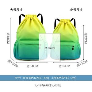 Custom Logo <b>Waterproof</b> Oxford Cloth Basketball Soccer <b>Bag</b> Bundle Pocket Lightweight Casual Sports Gym <b>Drawstring</b> Backpacks - Product Image 2