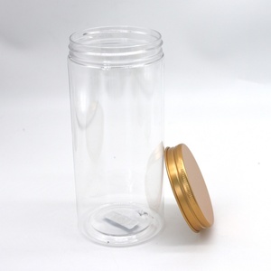 Bocaux de rangement en plastique PET transparents de 50 ml, 100 ml, 120 ml, 200 ml, 250 ml, 500 ml avec couvercle doré - Product Image 6