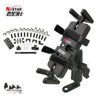 N-STAR noir CE multi-usages Stable moto Mobile équipement d'équitation support de téléphone en plastique support de tête de boule fixe support