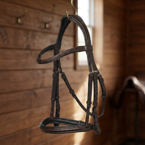 Bridon en cuir véritable pour équipement d'équitation, vente en gros, modèle Divine International Uttar Pradesh - Product Image 1