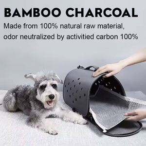 Tapis pour chien au charbon de bois, tapis d'entraînement pour animaux de compagnie, super absorbants et anti-fuites, tapis jetables pour chien - Product Image 6