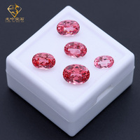 Laborgezüchteter Saphir in Lieblichem Pink, Oval Facettiert Geschliffen 10x8/9x7/8x6/7x5/6x4mm 0,5CT-8CT AGL/GRC/IGI Zertifikat Synthetischer Edelstein