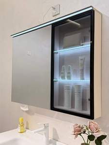Modern <b>Wall</b> Mounted Bathroom Vanity <b>Set</b> with Smart LED <b>Mirror</b> Cabinet, Storage Shelves, Ceramic Basin and Soft Close Design - Product Image 6