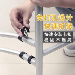 Barre d'appui de sécurité pour toilettes pour personnes âgées avec bande antidérapante, conception intérieure sans obstacle, ventouse, pédale pliable, sans perçage requis - Product Image 2