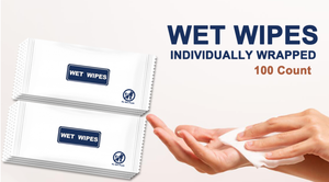 Toallitas Húmedas para Manos, Tamaño Viaje, Envueltas Individualmente, Toallitas Femeninas para Manos, Paquete de 100, Sin Perfume - Product Image 6