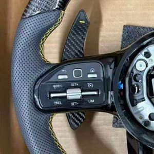 Housse de volant en daim véritable de haute qualité pour Mercedes A45 C E S 43 <span class=keywords><strong>63</strong></span> CLA <span class=keywords><strong>AMG</strong></span> CLS <span class=keywords><strong>SLC</strong></span> GLA GLE GLS - Product Image 3