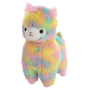 Juguete de felpa suave para niños, Llama arcoíris, muñeco de Alpaca, lana pequeña, <span class=keywords><strong>animal</strong></span> de peluche, cojín de almohada - Product Image 4