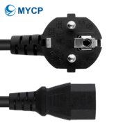 Stopkontak Meja YCP untuk Penggunaan Komersial, Colokan Eropa 3 Pin, Kabel 3*0.75, Harga Pabrik, Dapat Disesuaikan, Standar AC 100-240V