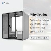 Capsule de bureau portable silencieuse, pratique, étanche, pour travail privé, boîte téléphonique, enregistrement vocal, cabine de réunion dans la cour