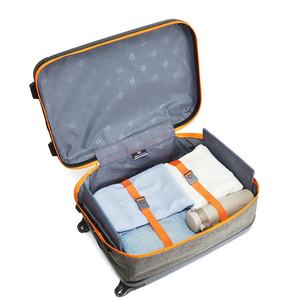 Ensemble de Bagages de Voyage Pliable ABS PC, Lot de 3 Pièces, Bagage à Main, Roulette <span class=keywords><strong>TSA</strong></span>, Tissu Aluminium, <span class=keywords><strong>Cadenas</strong></span> Inclus, 20, 24, 28 Pouces - Product Image 3