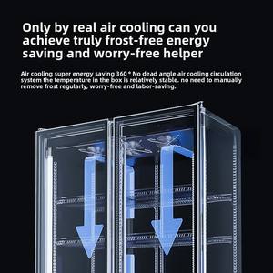 خزانة عرض المشروبات للسوبر ماركت ذات سعة كبيرة، معدات تبريد تجارية، رف معدني متعدد الأبواب للبيرة والنبيذ - Product Image 4