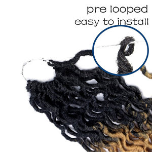 Perruque longue bouclée en fibre synthétique haute température Gypsy, extensions de cheveux au crochet style dreadlocks africaines, tresses à double trame machine - Product Image 4