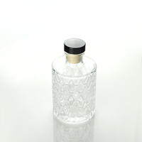 Bouteille en verre de luxe pour diffuseur de parfum d'ambiance, flacon vide transparent carré pour diffuseur à bâtonnets, avec bouchon, vente en gros