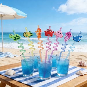 Fashion Party New Arrive Cartoon Marine Animal Food-grade Petg Reusable Plastic Straw Perfect for Festive celebrations Game <strong>Gift</strong> - Product Image 5