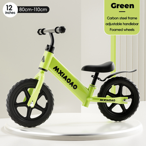 Vélo d'équilibre pour enfants 12 pouces, cadre et fourche en acier, sans pédales, sans freins, léger (3,5 kg), pour 2-5 ans, utilisation tout-terrain - Product Image 1