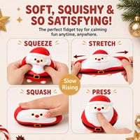 Jouet sensoriel souple personnalisé avec logo, grande taille, Père Noël, bonhomme de neige et renne, idéal pour les cadeaux de fête de Noël