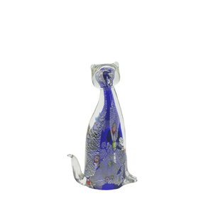 Gift Ideas Handmade Murano Glass <strong>Cat</strong> Ornament Animal Statue <strong>Cat</strong> <strong>Figurines</strong> Collectible - Product Image 1