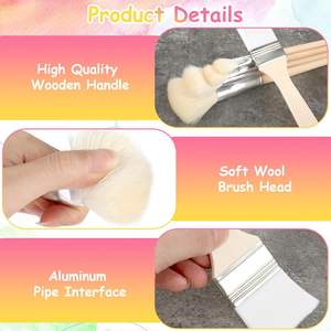 BOMEIJIA 7 pièces Brosse à peinture pour peinture <span class=keywords><strong>acrylique</strong></span> Brosse à mélanger multifonctionnelle en poils de chèvre Ensemble de pinceaux à peinture <span class=keywords><strong>acrylique</strong></span> - Product Image 3
