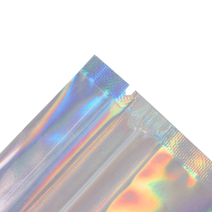 Holographic in tự niêm phong túi phẳng ba mặt con dấu nhôm lá dây kéo cho thực phẩm kẹo đồ trang sức thủ công hàng hóa bao bì - Product Image 5