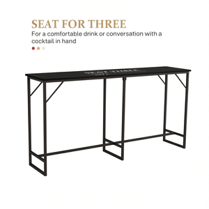Seat For Three <b>Bar</b> <b>Table</b> 3 Seater Metal Industrial Modern Design Commercial Furniture - Product Image 1