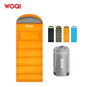 WOQI مصنع مباشرة بيع التخييم المنتج في الهواء الطلق النوم حقيبة الصين القطن للماء الأزرق الطابق حصيرة 3 مواسم/حقيبة حمل