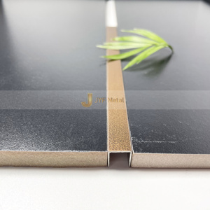 JYFMETAL Profilé de finition en acier inoxydable coloré en forme de U avec garantie de plus de 5 ans pour les bords de salle de bain et d'appartement - Étanche et durable - Product Image 4