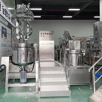 Équipement de ligne de production de cosmétiques, dentifrice, lotion, crème, mélangeur sous vide en acier inoxydable, émulsifiant homogénéisateur haute performance