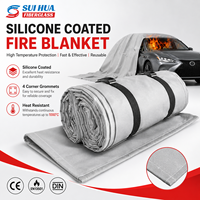 Couverture anti-feu pour véhicule en fibre de verre enduite de silicone pour la suppression des incendies de véhicules électriques, le contrôle de la chaleur et les opérations de sauvetage d'urgence