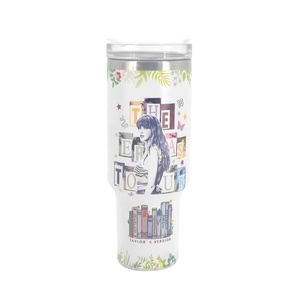 Termo <span class=keywords><strong>Taylor</strong></span> <span class=keywords><strong>Swift</strong></span> de 40 oz, Botella para Auto de Gran Capacidad, Aislamiento Térmico, Asa para Bebidas Frías, Vaso de Acero Inoxidable - Product Image 5