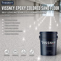 Peinture de sol en sable coloré époxy décorative Vissney, effet marbre liquide, revêtement auto-nivelant