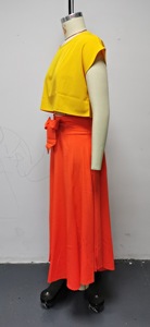 Vêtements pour femmes grandes tailles, jupe maxi <span class=keywords><strong>jaune</strong></span> pour femmes, robes élégantes en gros - Product Image 4