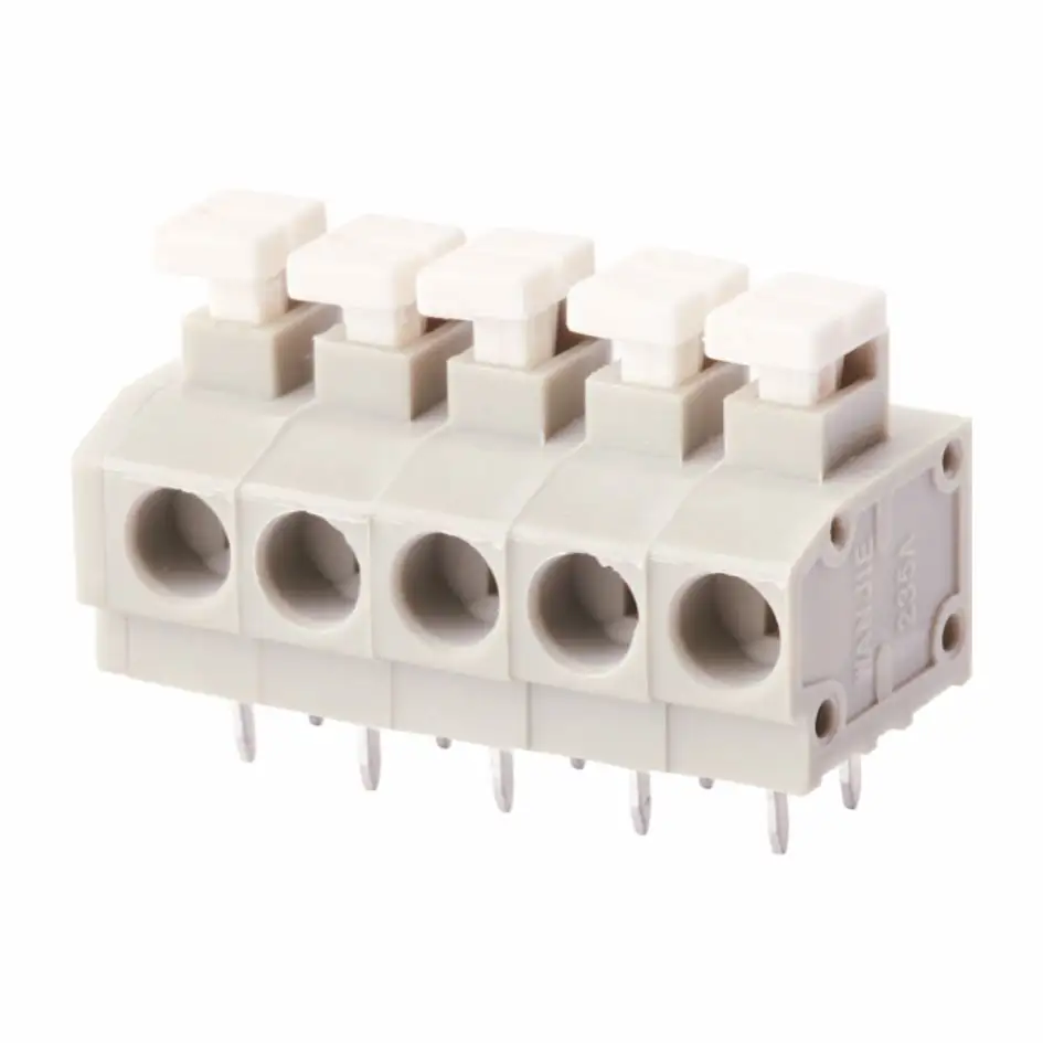 Spring Clamp Terminal Block 3.81mm Screwless terminal connector with button