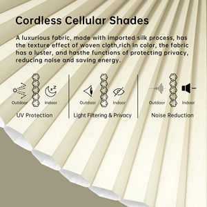 Persianas Celulares SAMADHI con Filtro de Luz, Tipo Panal, Inalámbricas, Protección UV, Seguras para Niños, Fácil Instalación para el Hogar - Product Image 4