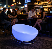 Chaise bol lumineuse LED moderne, élégante, multicolore, télécommandée, IP65, rechargeable, intensité réglable, garantie 2 ans, idéale pour les fêtes