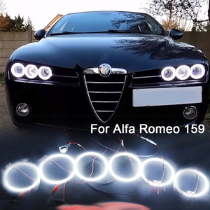 6x cotone LED Angel Eyes Halo kit faro per <span class=keywords><strong>Alfa</strong></span> <span class=keywords><strong>Romeo</strong></span> 159 2005 2006 2007 2009 <span class=keywords><strong>2010</strong></span> 2011 accessori Auto DRL - Product Image 1