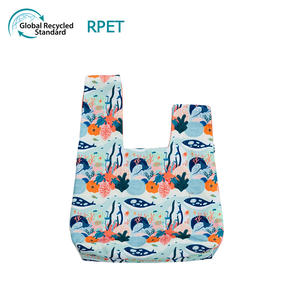 Usine certifiée BSCI, <span class=keywords><strong>sac</strong></span> de shopping pliable en polyester RPET écologique de haute qualité, personnalisable, pour un usage quotidien, cadeaux - Product Image 2