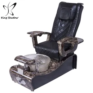 Luxury marble black pedicure chair China foot spa massage bowl cheap price pedicure spa chairs for sale