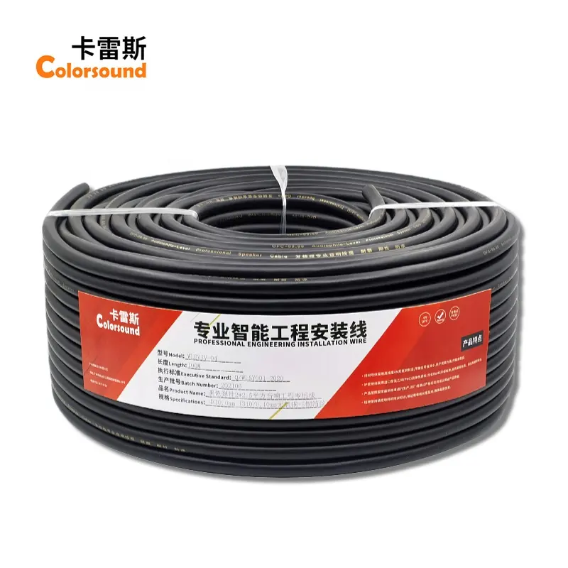 Cable Flexible de cobre trenzado para altavoz, 18 19 20 awg 2/4 core, para audio y vídeo