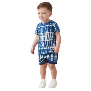 Tie dye personalizado das crianças roupas sets crianças conjuntos de roupas de verão meninos criança conjuntos de roupas em meninos shorts e camisas de t