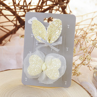 Nouveauté 2025 – Lot de 2 pinces à cheveux papillon avec nœud, en dentelle et paillettes, pour bébés filles, accessoires de coiffure princesse, cadeaux