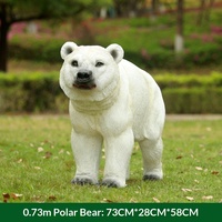 Sculpture d'ours polaire simulée entièrement faite à la main pour l'extérieur, ornement en fibre de verre, grand ours noir pour parcs et zones scéniques