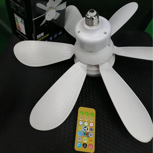 Led <b>Ceiling</b> Fan <b>Light</b> 6 Blade 420mm 520mm Flush Mount <b>Remote</b> <b>Control</b> Ac Motor Plastic Body E27 Led <b>Light</b> Source - Product Image 2