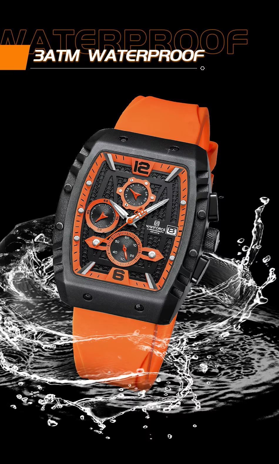 ネク NAVIFORCE 8025 - Stylish & Functional Men's Quartz Watch