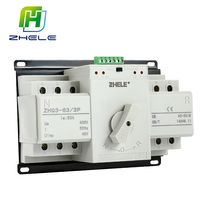 Genaretor ATS Switch Commutateur de transfert automatique rapide pour solaire 2P 3P 4P 1-63A inverseur monophasé triple phase
