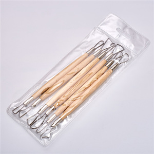 Xin Bowen 6PCS Cutter Clay <span class=keywords><strong>Tools</strong></span> strumenti di dettaglio in ceramica scultura in ceramica strumenti di dettaglio dell'ago Set di artigianato artistico in ceramica - Product Image 6