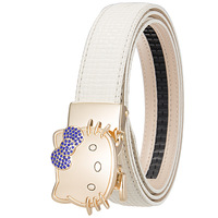 Nouvelle ceinture pour femme à motif tissé, boucle automatique en alliage, cuir multicolore, 105 cm, style élégant et simple, en stock