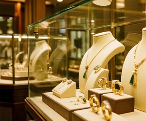 Conception d'aménagement intérieur de bijouterie de luxe, présentoirs haut de gamme pour bijoux et montres, mobilier sur mesure pour bijouterie - Product Image 2