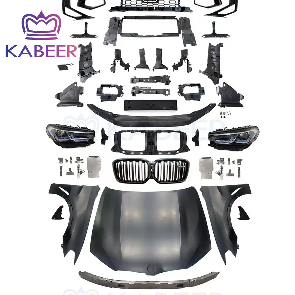 Kabeer modify project for BMW X3 series F25 car upgrade to 2023 X3M F97 Bumper G01 headlight G08 tail light G11 Body kit
