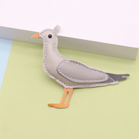 Nouveau porte-clés en cuir PU motif pigeon, breloques et accessoires de mode pour sacs et pochettes
